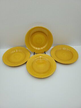 Pier 1 Essential Colours Butter Yellow Dessert Plates Gold Salad Plates